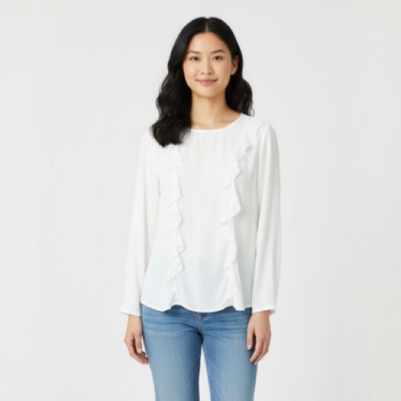 Old Navy Tops - OLD NAVY Whip Cream Ruffle Top
